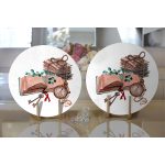 Özel Tasarım Kitap Temalı Dijital Baskılı Modern 2'li Yuvarlak Servis Altlığı – Supla Realhomes