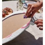 Pembe Kelebek Tasarımlı Dijital Baskılı Modern 2'li Yuvarlak Servis Altlığı – Supla Realhomes