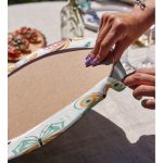 Renkli Kelebek Tasarımlı Dijital Baskılı Modern 2'li Yuvarlak Servis Altlığı – Supla Realhomes