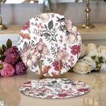 Papatya & Gül Tasarımlı Dijital Baskılı Dekoratif 2'li Yuvarlak Servis Altlığı – Supla Realhomes