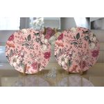 Papatya & Gül Tasarımlı Dijital Baskılı Dekoratif 2'li Yuvarlak Servis Altlığı – Supla Realhomes