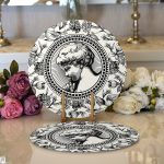 Karakalem Çiçek & Portre Desenli Dijital Baskılı Dekoratif 2'li Yuvarlak Servis Altlığı – Supla Realhomes