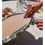 Karakalem Çiçek & Portre Desenli Dijital Baskılı Dekoratif 2'li Yuvarlak Servis Altlığı – Supla Realhomes