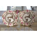 Rengarenk Çiçek Portre Motifli Dijital Baskılı Dekoratif 2'li Yuvarlak Servis Altlığı – Supla Realhomes