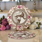 Rengarenk Çiçek Portre Motifli Dijital Baskılı Dekoratif 2'li Yuvarlak Servis Altlığı – Supla Realhomes