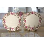 Rengarenk Çiçek Çerçeveli Dijital Baskılı Modern 2'li Yuvarlak Servis Altlığı – Supla Realhomes