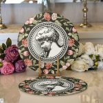 Renkli Gül & Portre Motifli Dijital Baskılı Dekoratif 2'li Yuvarlak Servis Altlığı – Supla Realhomes