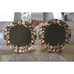 Renkli Gül Motifli Dijital Baskılı Modern 2'li Yuvarlak Servis Altlığı – Supla Realhomes