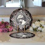 Gül & Portre Motifli Dijital Baskılı Dekoratif 2'li Yuvarlak Servis Altlığı – Supla Realhomes