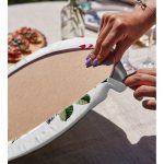 Beyaz Zemin Gül Tasarımlı Dijital Baskılı Modern 2'li Yuvarlak Servis Altlığı – Supla Realhomes