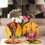 4'lü Afrika Kadınlar Figürlü Modern Servis Altlığı & Supla Realhomes