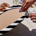 4'lü Siyah Beyaz Geometrik Çizimli Servis Altlığı & Supla Realhomes