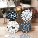 - Supla4lu-Set11 - Realhomes 4'lü Gümüş Geyik Tasarımlı Servis Altlığı & Supla Realhomes