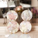 4'lü Renkli Sonbahar Yaprakları Motifli Servis Altlığı & Supla Realhomes