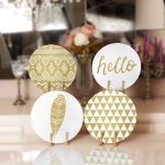 - Supla4lu-Set112 - Realhomes 4'lü Altın Varaklı Tüy Kombinli Servis Altlığı & Supla Realhomes