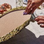 4'lü Beyaz Zemin Üzerinde Gold Detaylı Modern Servis Altlığı & Supla Realhomes