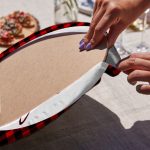 4'lü Kırmızı Ekose Motifli Geyik Tasarımlı Servis Altlığı & Supla Realhomes