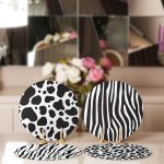 - Supla4lu-Set120-1 - Realhomes 4'lü Siyah Beyaz Zebra Desenli Servis Altlığı & Supla Realhomes