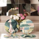 4'lü Renkli Zemin Üzerinde Onedraw Çizimli Modern Servis Altlığı & Supla Realhomes