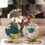 4'lü Renkli Yaprak Tasarımlı Servis Altlığı & Supla Realhomes