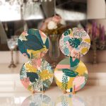 4'lü Renkli Yaprak Tasarımlı Servis Altlığı & Supla Realhomes