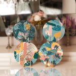 4'lü Renkli Yaprak Tasarımlı Servis Altlığı & Supla Realhomes