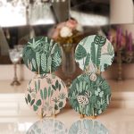 4'lü Yeşil Yaprak Motifli Servis Altlığı & Supla Realhomes