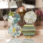 4'lü Renkli Zemin Üzerinde Onedraw Çizimli Servis Altlığı & Supla Realhomes