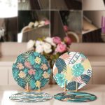 4'lü Renkli Yaprak Tasarımlı Servis Altlığı & Supla Realhomes