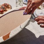 4'lü Soyut Renkli Onedraw Çizimli  Servis Altlığı & Supla Realhomes