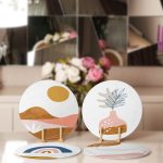 - Supla4lu-Set149-1 - Realhomes 4'lü Onedraw Çizimli Dijital Baskılı Servis Altlığı & Supla Realhomes