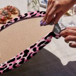 4'lü Pembe & Siyah Zebra Desen Motifli Servis Altlığı & Supla Realhomes