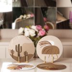 - Supla4lu-Set159-1 - Realhomes 4'lü Kahverenkli Onedraw Çizimli Servis Altlığı & Supla Realhomes