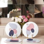 4'lü Soyut Renkli Bohem Motifli Servis Altlığı & Supla Realhomes