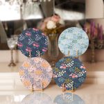 4'lü Rengarenk Çiçek Bahçesi Tasarımlı Servis Altlığı & Supla Realhomes