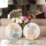 4'lü Soyut Renkli Bohem Çizimler Servis Altlığı & Supla Realhomes