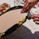 4'lü Altın Varaklı Yaprak Tasarımlı Servis Altlığı & Supla Realhomes