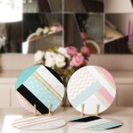 - Supla4lu-Set181-1 - Realhomes 4'lü Beyaz Zemin Üzerinde Siyah Puantiyeli Modern Servis Altlığı & Supla Realhomes