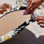 - Supla4lu-Set186-2 - Realhomes 4'lü Beyaz Zeminli Gold Detaylı Yaprak Desenli Modern Servis Altlığı & Supla Realhomes