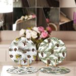 - Supla4lu-Set188-1 - Realhomes 4'lü Kozalak & Yaprak Tasarımlı Servis Altlığı & Supla Realhomes