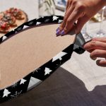 4'lü Renkli Zemin Üzerinde Çamağacı Desenli  Servis Altlığı & Supla Realhomes