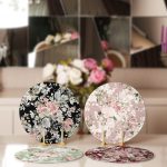 4'lü Rengarenk Zemin Üzerinde Çiçek Desenli Modern Servis Altlığı & Supla Realhomes