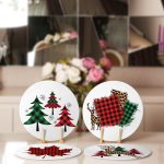 - Supla4lu-Set206-1 - Realhomes 4'lü Çam Ağacı Tasarımlı Ekose Motifli Servis Altlığı & Supla Realhomes