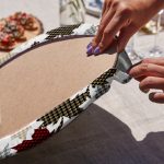 - Supla4lu-Set207-2 - Realhomes  4'lü Ekose Çizimli Yaprak Motifli Servis Altlığı & Supla Realhomes