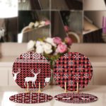 4'lü Ekoze Zeminli Geyik Figürlü Servis Altlığı & Supla Realhomes