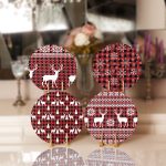 4'lü Ekoze Zeminli Geyik Figürlü Servis Altlığı & Supla Realhomes