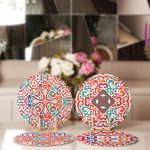 4'lü Renkli Çini Desenli Modern Servis Altlığı & Supla Realhomes