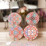 4'lü Renkli Çini Desenli Modern Servis Altlığı & Supla Realhomes