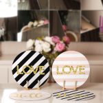 4'lü Hello & Love Tasarımlı Servis Altlığı & Supla Realhomes