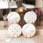 - Supla4lu-Set22 - Realhomes 4'lü Gold Detaylı Geometrik Çizimler Servis Altlığı & Supla Realhomes